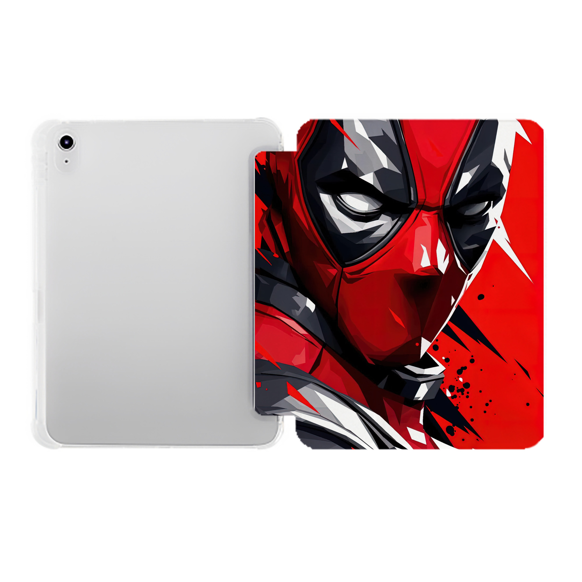 （画像用） Deadpool デッドプール IPad ケース ペン収納付き 三つ折りスタンド PUレザー×シリコン 対応機種9.5/10.5/10.9インチ